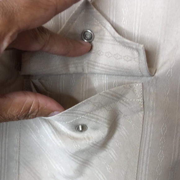 Vintage Retro Ely Cattleman Mens Cowboy Style Tan Snap Front Shirt S SMALL - Picture 6 of 8